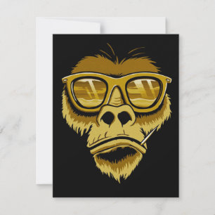 Invitation Cool Monkey Gorilla   Peinture pop moderne