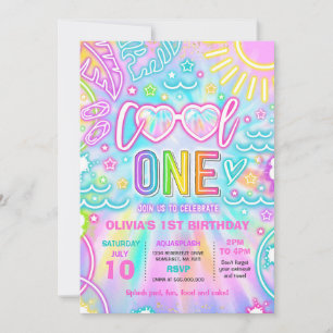Invitation Cool One Pool 1er anniversaire
