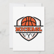 Cool Orange Black Basketball Sports