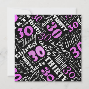 Invitation Cool rose 30e anniversaire