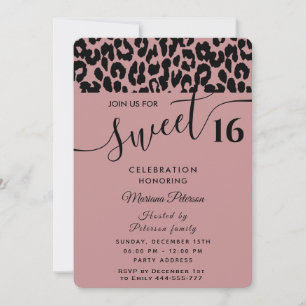 Invitation Cool Trendy séduisant léopard doux 16