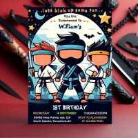 Cool War Fight Boy Moon Ninja Guerrier 1er Anniver