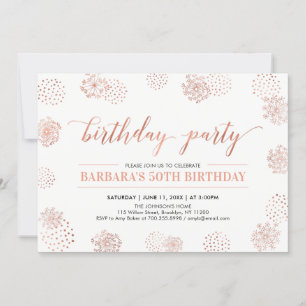 Invitation Copper Design moderne 50e, 60e fête d'anniversaire
