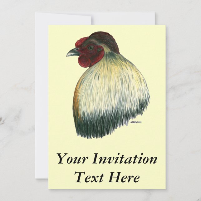 Invitation Coq Mapuche Huastec (Devant)