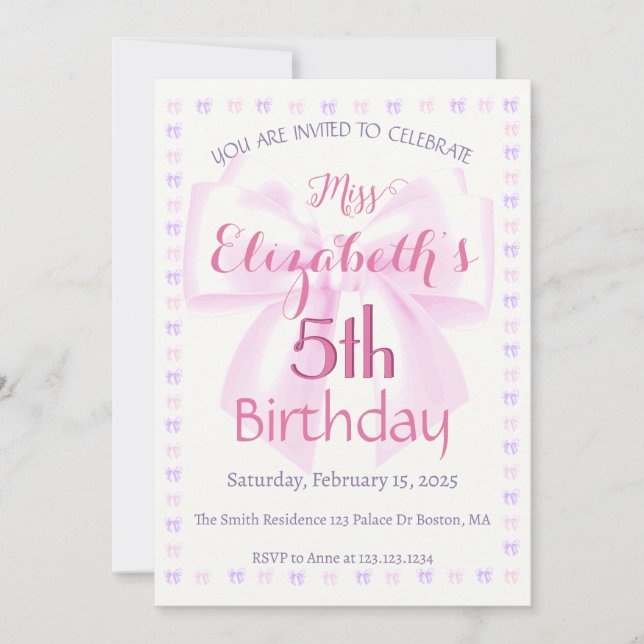 Invitation Coquette (Devant)