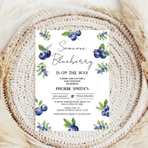 Invitation Coquette Berry Baby shower de bleuets doux
