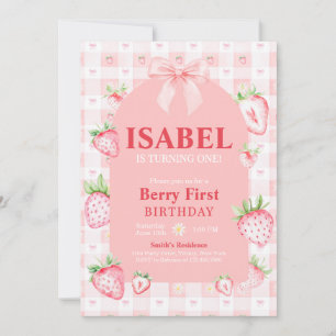 Invitation Coquette Berry Premier anniversaire