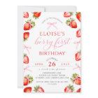 Coquette Bow Berry First Strawberry First Birday
