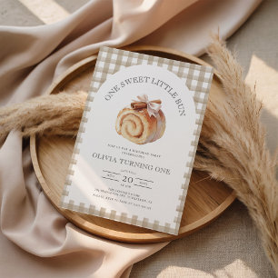 Invitation Coquette Bow Little Bun 1er anniversaire