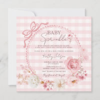Coquette Bow rose baby shower d'arrosage pour bébé