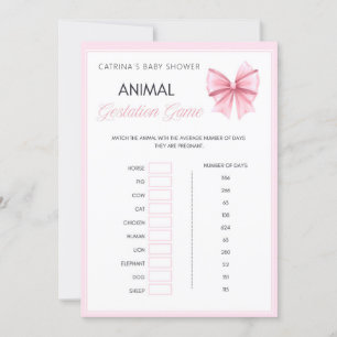 Invitation Coquette Bow rose - Nom modifiable, 5x7