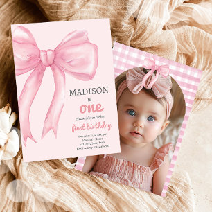 Invitation Coquette Bow Rose veut être une fille premier anni