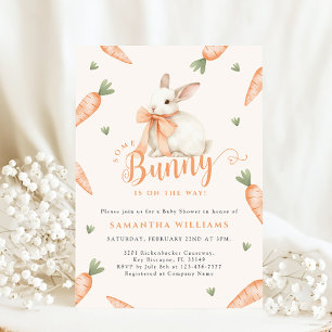 Invitation Coquette Bunny Baby shower neutre entre les sexes