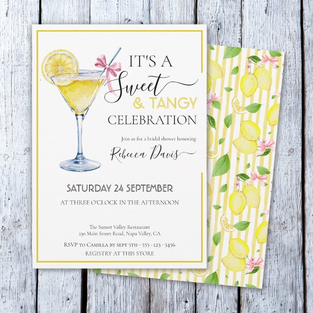 Invitation Coquette citron sucré & Tangy douche nuptiale (Créateur téléchargé)