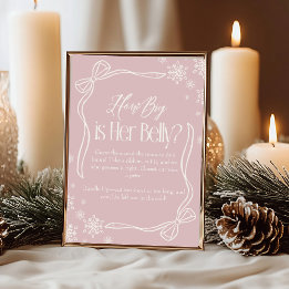 Invitation Coquette D'Hiver Rose Quelle Taille A Son Ventre