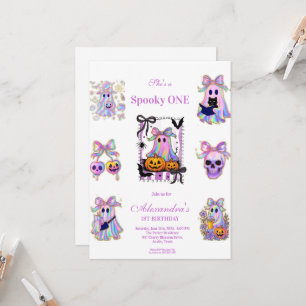 Invitation Coquette iridescente Anniversaire Halloween effray