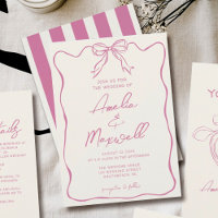 Coquette manuscrite rose Mariage romantique tendan