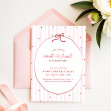 Coquette Petit Cœur Rose 1er Anniversaire