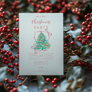 Invitation Coquette Rose Noël