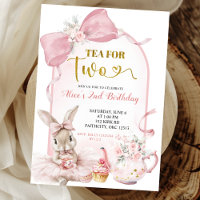 Coquette Rouge Floral Bow Lapin Tea Party In