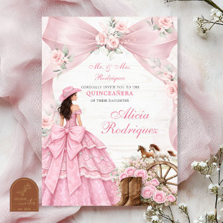 Invitation Coquette Western Charra Quinceanera Rub