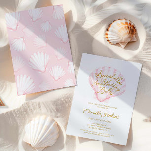 Invitation Coquillages d'été et Fête des mariées Mariage Bell