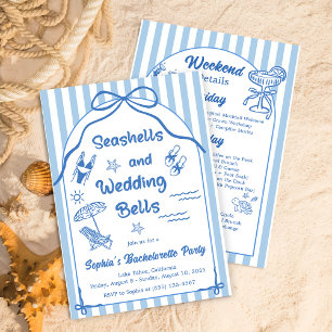 Invitation Coquillages et Mariage Bells Bachelorette Party
