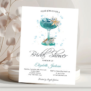 Invitation Coquilles de cocktail Shower de mariage d'été