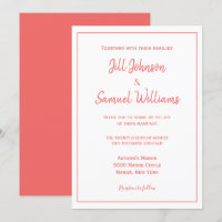 Corail chic et Mariage blanc