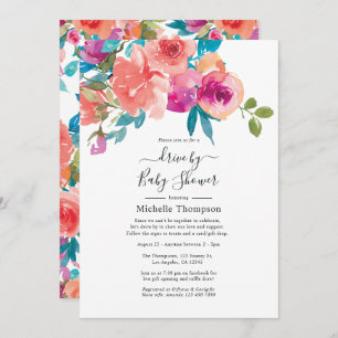Invitation Corail et Fandango Floral Drive Par Douche