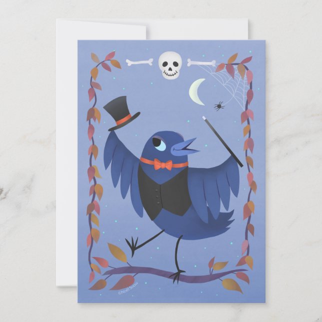 Invitation Corbeau corbeau corbeau Halloween do-it-yourself b (Devant)