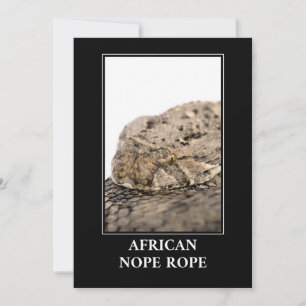 Invitation Corde africaine à corde - Puff adder Snake Danger