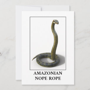Invitation Corde de Nope Amazonienne - Anaconda Snake Danger