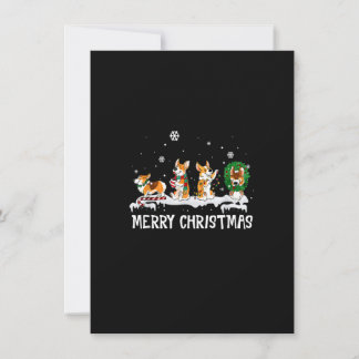 Invitation Corgi Père Noël Arbre de Noël Lumières Décor Drôle