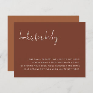 Invitation CORIANDER Boho Terracotta et Rust Livres pour bébé