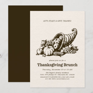 Invitation Corne de Plenty Thanksgiving Brunch
