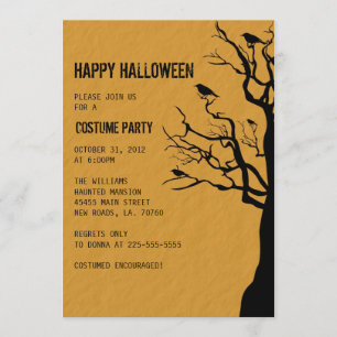 Invitation Corneilles de la partie de Halloween