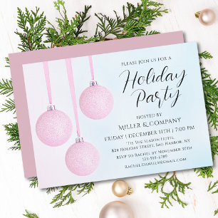 Invitation Corporate Modern Script Fête de Noël