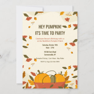 Invitation Correctif citrouille 