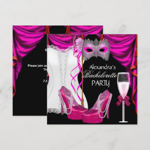 Invitation Corset de Demoiselle d'Honneur Rose Mascarade Cham