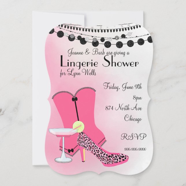 Invitation Corset Rose Chaud (Devant)