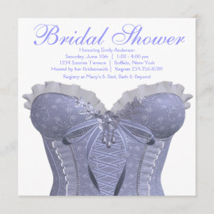 Invitation Corset Violet Lavande Enterrement de Vie de Jeune 