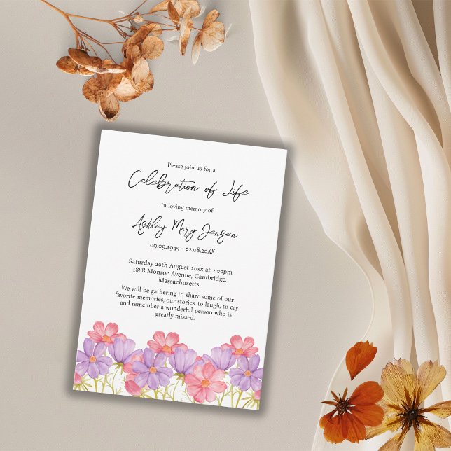 Invitation Cosmos Celebration of Life Funeral (Créateur téléchargé)