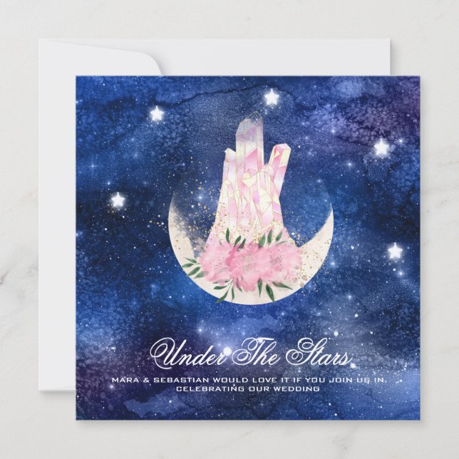 Invitation *~* COSMOS MOON CRYSTAL Website RSVP AR14 Mariage (Devant)