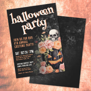 Invitation Costume annuel citrouille Halloween Party