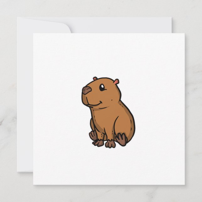 Invitation Costume Capybara Cute Rodent Idée cadeau (Devant)