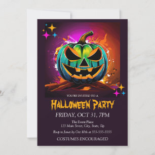 Invitation Costume Citrouille déplaisant Halloween Party