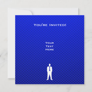 Invitation Costume d'affaires bleu