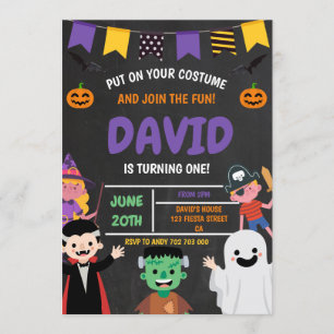 Invitation Costume de fête d'anniversaire d'Halloween Éffraya