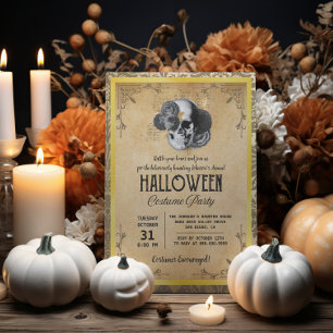 Invitation Costume de fête d'Halloween adulte gothique vintag